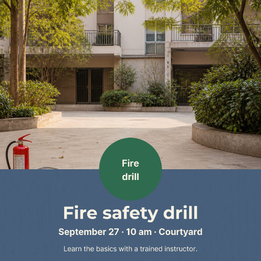 Residents’ fire safety drill
