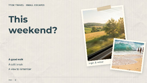 Weekend getaway video thumbnail