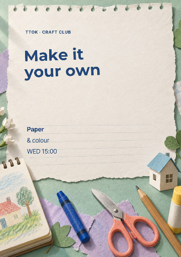 After-school craft club poster