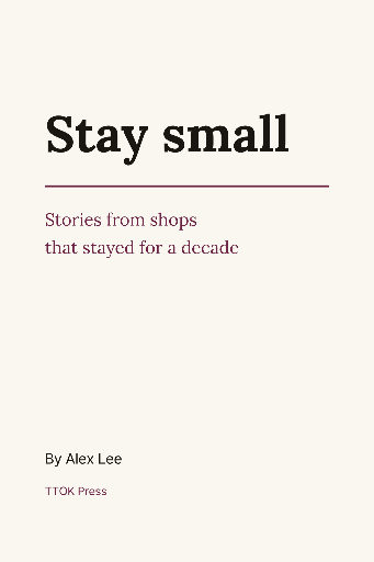 Stay small — editorial book cover