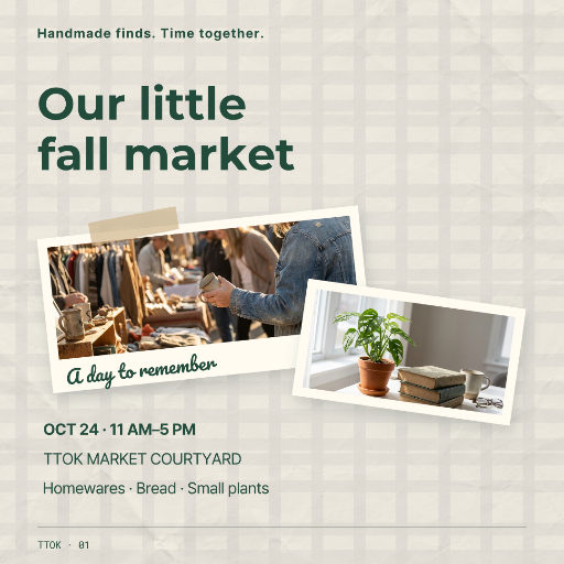 Neighborhood autumn market poster