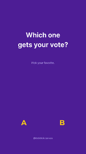 Purple A or B poll story
