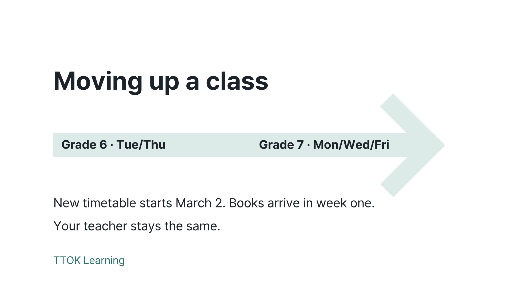 Moving up a class
