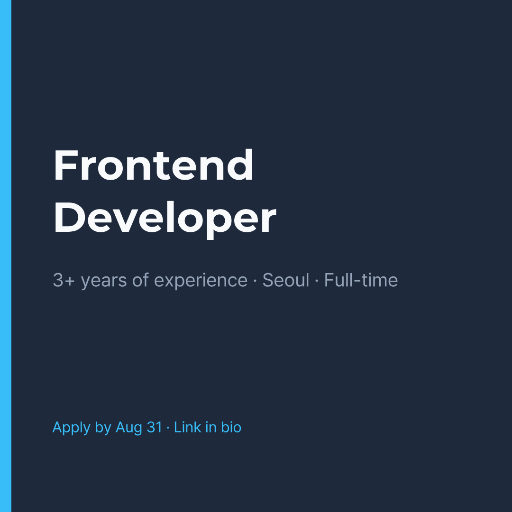 Frontend developer hiring post