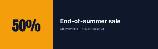 End-of-summer sale wide banner