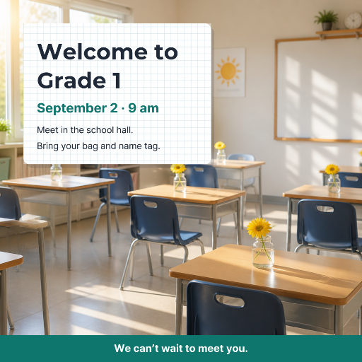 Welcome to Grade 1