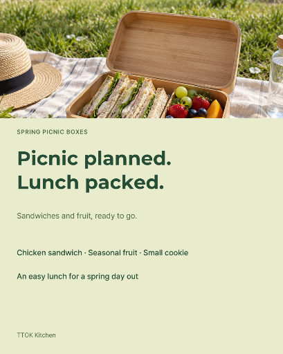 Spring picnic lunch boxes