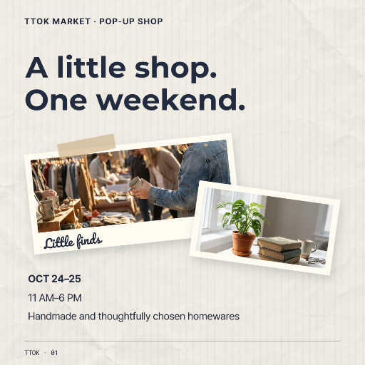 Weekend pop-up shop poster