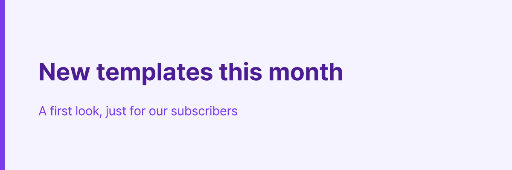 Monthly template newsletter header