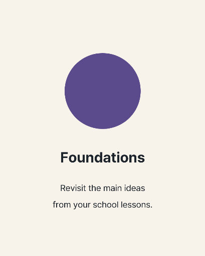 Three learning levels course cards