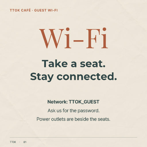 Café Wi-Fi sign