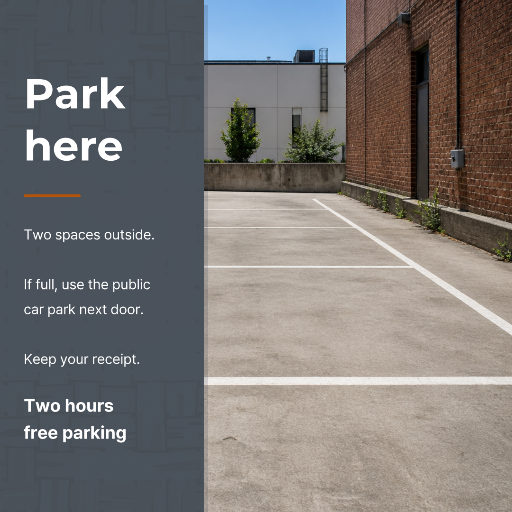 Customer parking notice