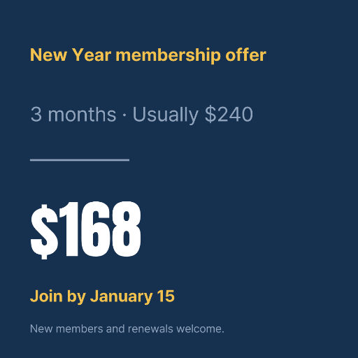 New Year three-month membership offer