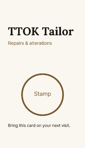 Tailor Stamp Card