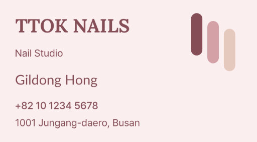 Nail studio business card