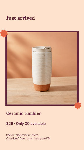 Ceramic tumbler new arrival story