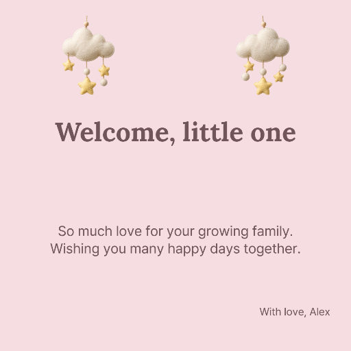 New baby congratulations card