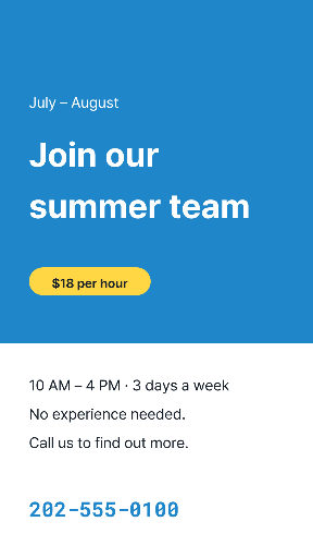 Summer seasonal job vacancy story