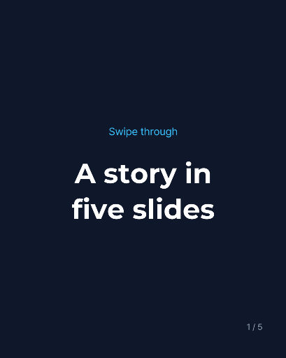 Tell a story in five slides