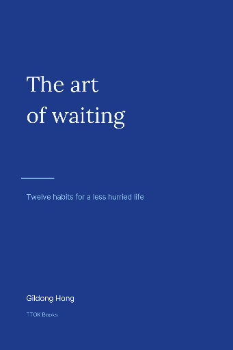 The art of waiting blue book cover
