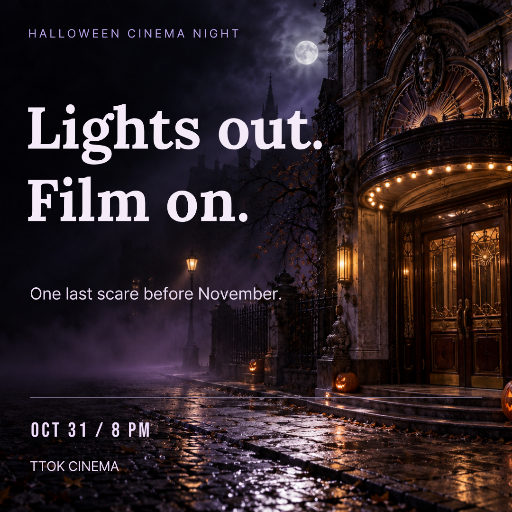 Halloween horror movie night poster