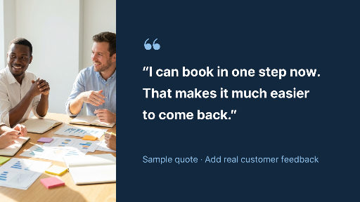 Customer Quote Presentation Slide