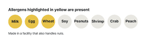Yellow Allergen Label
