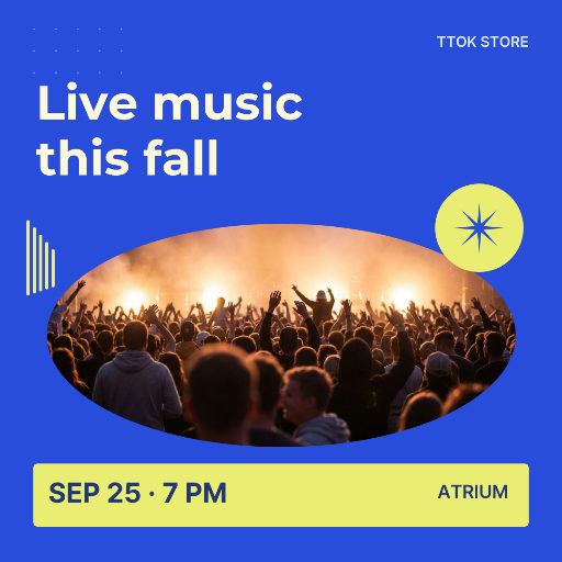 Live music autumn concert invitation