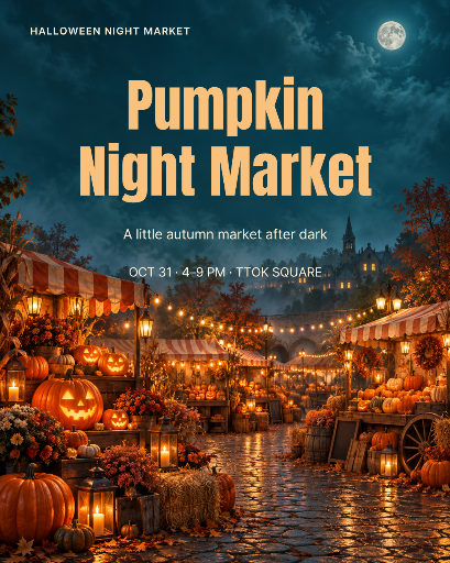 Pumpkin night market poster