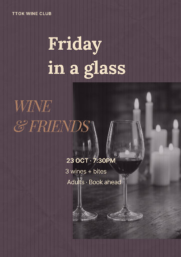 Friday wine tasting invitation