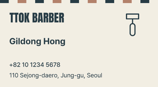 Barbershop business card