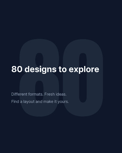 Eighty designs bold-number collection card