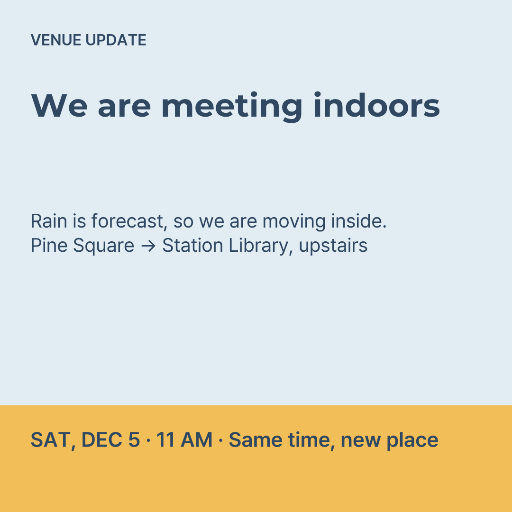 Rainy-day event venue change notice