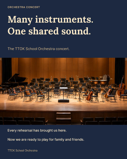 School orchestra concert programme