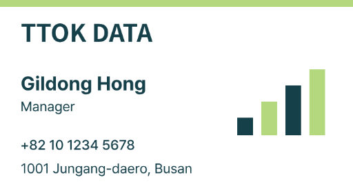 Data analytics business card
