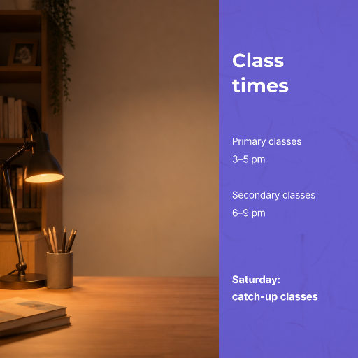 Class times notice
