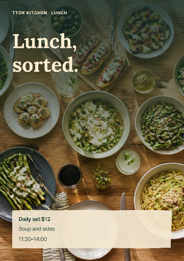 Daily lunch set poster