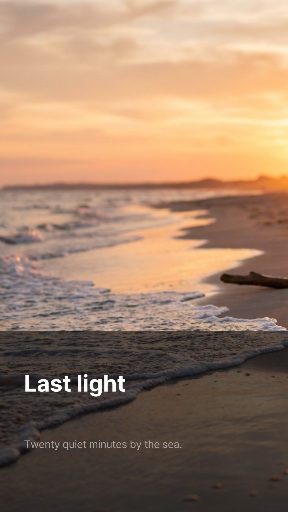 Last light beach photo story