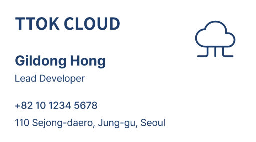 Cloud platform business card