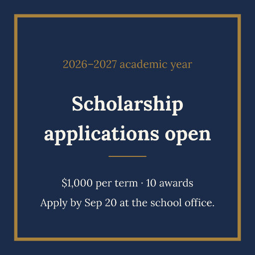 Scholarship application announcement