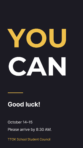 Bold exam encouragement story