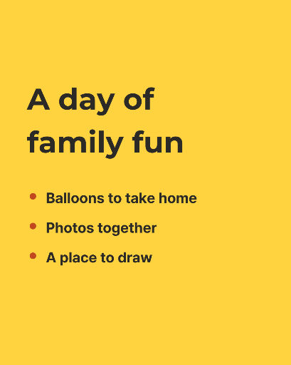 Family fun day invitation carousel