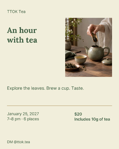 Tea tasting workshop
