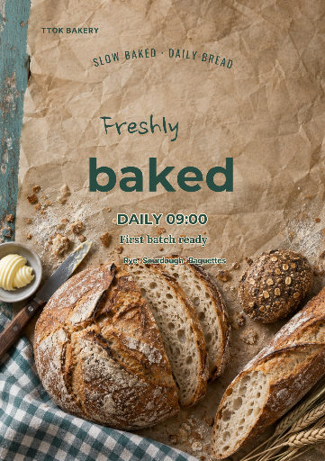 Fresh bread baking times