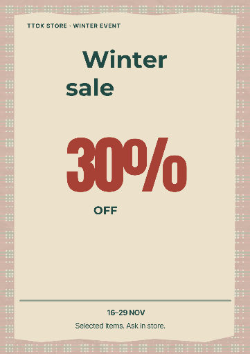 Winter sale poster