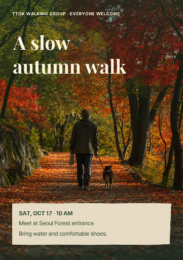 Autumn walking group poster