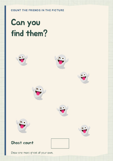 Count the hidden ghosts worksheet