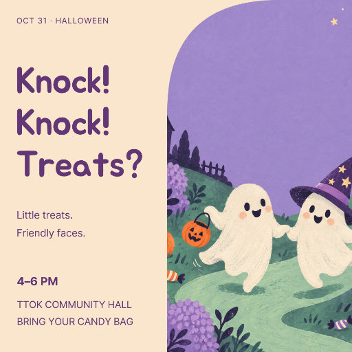Neighborhood trick-or-treat poster