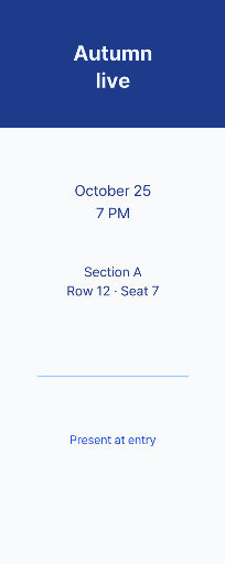 Autumn live concert portrait ticket