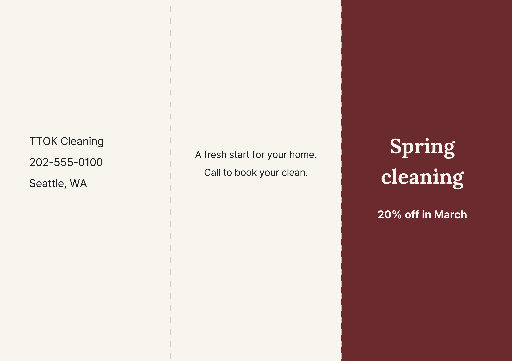 Spring Cleaning Trifold Cover